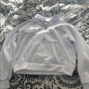 Amazon Women's White Quarter Zip-Up Sweater BRAND NEW